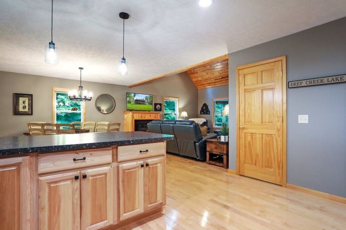 Kitchen View to Living Room